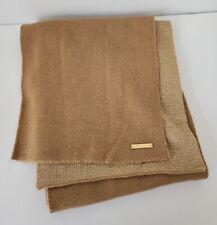 Michael Kors Knit Scarf Women's Metallic Gold Tan Sweater Winter Scarf 64”
