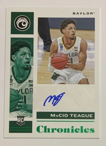 Selecciones del draft Panini Chronicles 2021-22 autógrafo Macio Teague verde RC #CR-MCT! - Imagen 1 de 2