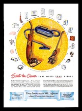 1948 Westinghouse Electric Vacuum Cleaners Vintage PRINT AD Household Appliance