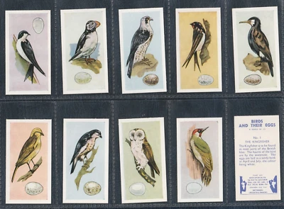 Cigarette cards Birds and their eggs 1958 mint set Swettenhan Tea - Image 1 of 2
