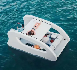 Hot Inflatable Electric Boat Inflatable House Boat For Ocean Lake Water play - Picture 1 of 13