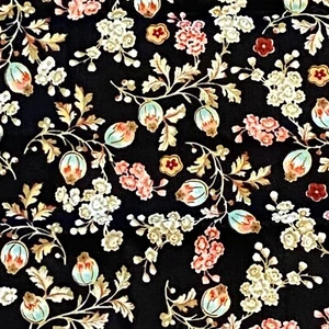 Ditsy Panther Floral Fabric Quilting Cotton 34x44 - Picture 1 of 6