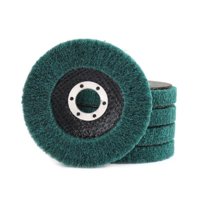 Disco de aba de náilon 4-1/2" polimento de metal almofadas de roda para rebarbadora 180# - Imagem 1 de 4