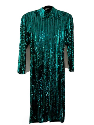 Oleg Cassini Vintage 80s Sequin Dress Size 10 - Image 1 of 4
