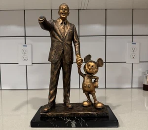 Walt Disney & Mickey Mouse Cold Cast Bronze Partners Statue Blaine Gibson (READ) - Picture 1 of 18