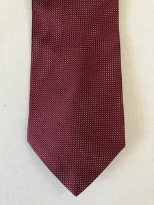 Bruno Piattelli Men's Necktie Tie Silk Burgundy Red White Dots Wide Made USA 58" - Picture 1 of 7