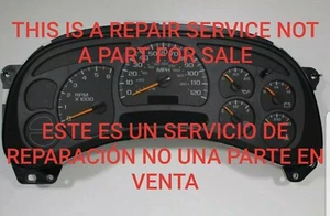 2003 2004 2005 2006 GMC Sierra 1500 2500 Cluster Full Rebuild *Repair Service - Picture 1 of 2