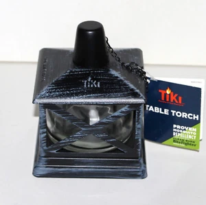 TIKI Table Torch Petite Lantern square glass metal 6 fl oz NEW patio decor - Picture 1 of 9