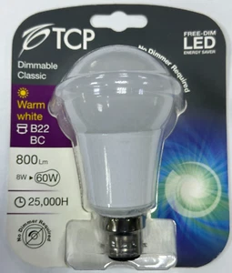 8W (=60W) Step Switch Dimmable LED GLS 2700k Warm White, BC B22 Light Bulbs Lamp - Picture 1 of 2