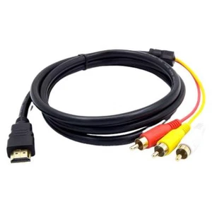 `HDMI-Stecker auf 3 Cinch AV Audio Audio Video 5FT Kabel ship Kabel ✧ - Bild 1 von 10