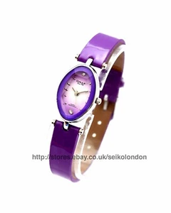 Omax Ladies Sunburst Purple Cut Glass Watch, Seiko (Japan) Movt. RRP £49.99 - Picture 1 of 10