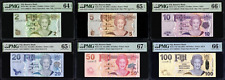 Fiji 2007 - Full Set with Matching S/N 003813 - $2 $5 $10 $20 $50 $100 - All UNC