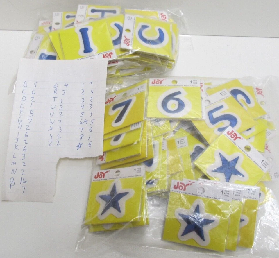 Joy Iron-On Embroidery Assortment of 127 = 1.5 inch =  Blue = FREE SHIPPING! - Image 1 of 1