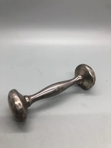 Vintage Inman Sterlingsilber 24 g Baby Rassel Hantelform Wiegenlied 3,75 Zoll - Bild 1 von 7