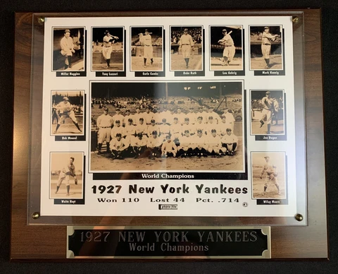 1927 New York Yankees MLB World Champions Wooden Wall Plaque by Photo File Cover