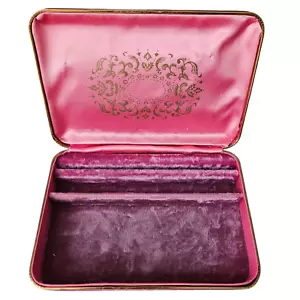 Vintage USA Farrington Genuine Texol Jewelry Box Satin and Velvet Lining FLAW - Picture 1 of 17