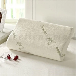 Luxury Soft Contour Bamboo Pillows Cushion Memory Foam Fabric Hypoallergenic AU - Picture 1 of 12