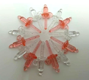 14 Sm Vintage Candle Lights Bulbs w Glitter for Ceramic Christmas Tree *RARE* - Picture 1 of 4