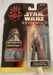 Jar Jar Binks Star Wars Episode 1 Comm Tech Action Figure Vintage 1998 NOS - Picture 1 of 2