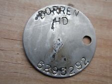 WW2 relic dogtag RAC RTR DORREN Wounded Fife & Forfar Yeomanry July 1944