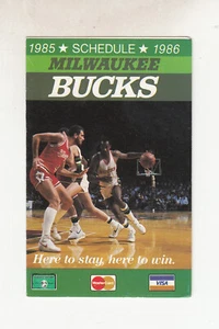 1985-86 MILWAUKEE BUCKS Pocket Schedule NBA - Picture 1 of 2