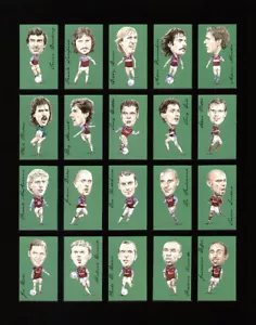 WEST HAM UNITED FAMOUS FOOTBALLERS 20 CARD SET - Brooking Cottee Di Canio Bonds - Picture 1 of 2