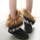 Women Fur Boots Ladies Winter Warm Ankle Boots for Women Snow Shoes Style Round-