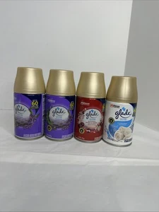 Lot of 4 Glade Lavender & Aloe Peony & Cherry Clean Linen Automatic Spray Refill - Picture 1 of 5