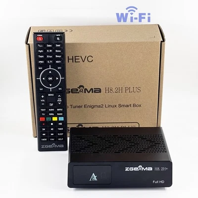 Zgemma H8.2H+ Sat TV Receiver Enigma2 DVB-S2X+DVB-T2/C FHD & integriertes WLAN - Bild 1 von 4