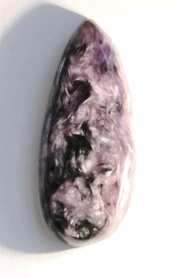 Natural Charoite Pendant 33 X 14 X Top Drillied-GORGEOUS SWIRLING COLOR~cdetails - Image 1 of 4