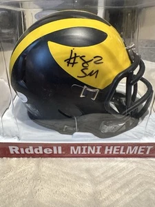 Semaj Morgan Autographed Michigan Mini Helmet JSA - Picture 1 of 4