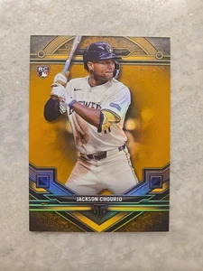 2024 Topps Triple Threads Jackson Chourio Rookie Gold /99 #14 RC Brewers - Bild 1 von 2