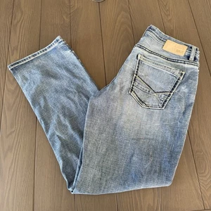 Jeans bootcut BKE fibbia Tyler uomo 33x32 blu premium elasticizzato denim invecchiato - Foto 1 di 14