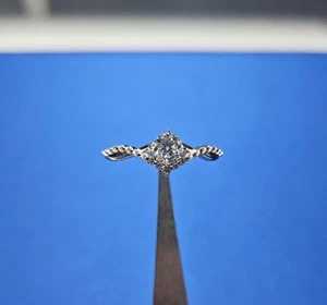 0.50Ct Moissanite Crown Ring Women 925 Sterling Silver GRA Certified Size 7 - Picture 1 of 8