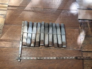 Antique Glass/Ceramic Wood Insulator Posts Pegs Lot Of 10 Free Shipping Os239 1 - Picture 1 of 5