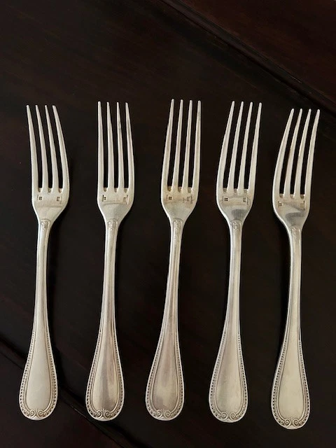 Cristofle Malmaison Silverplate Dinner Forks (5) - Image 1 of 1