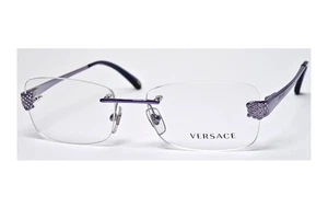 Anteojos Versace MOD.1203-B 1012 Cristal Lila Sin Montura talla 53/16/135 Italia - Imagen 1 de 6