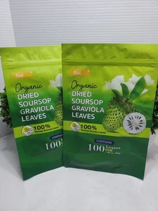 NalLife Organic Soursop Graviola Leaves for Tea 100 Leaves 🌿 Lot of 2 08/2026 - Picture 1 of 6