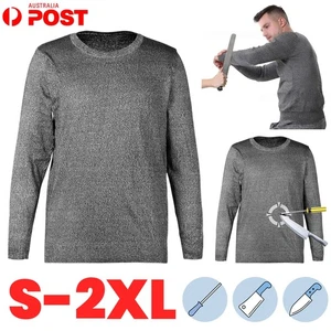 Anti Stab Slash Cut Sweatshirt Long Sleeve Underwear Safety Protective Costume - Picture 1 of 14