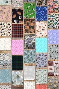 Assorted Flannel - 1/2 Yard Cuts - 10 Prints- Fabric Bundle - Picture 1 of 2