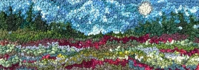 New Harvest Moon 6" x 17" Primitive Rug Hooking Kit on Burlap/Deanne Fitzpatrick - Image 1 of 3