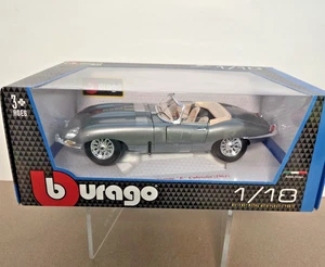 Burago 1/18 Die-Cast Model Jaguar Type “E” 1961 Cabriolet Silver HTF NEW - Picture 1 of 4
