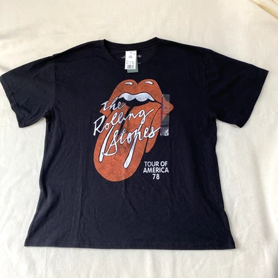 The Rolling Stones Tour Of America ‘78 Reprint  XXL Black Short Sleeve T-Shirt - Image 1 of 4