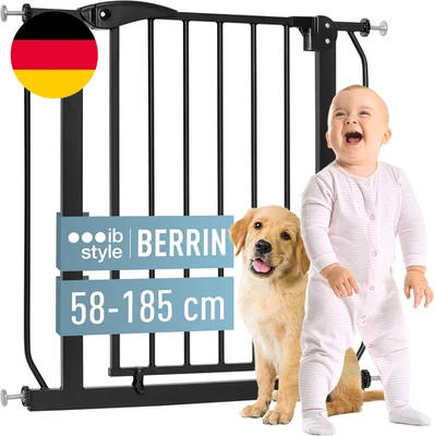 Ib Style Treppenschutzgitter Berrin - Türschutzgitter Für Babys, Ohne Bohren, Tr - Bild 1 von 4