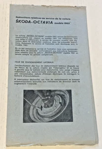 SKODA  Octavia  1963- Instructions Relatives au Service, en Français - Bel Etat. - Picture 1 of 3