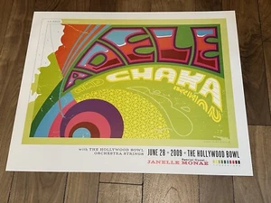Poster ADELE Hollywood Bowl 28 giugno 2009 PRIMO poster concerto Janelle Monae RARO - Foto 1 di 1
