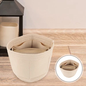 Make up Organizer Felt Makeup Bag Bucket Travel Toiletry Purse for Women Insert - Picture 1 of 12