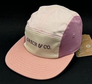 Kids 5 Panel Hat Blush Pink / Mauve Rose Grech & Co. Organic Cotton Denmark NEW - Picture 1 of 7