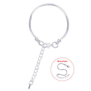 Women Stainless Steel Snake Bone Charm Bracelet Silver Bangle Bare Chain JewRSH5