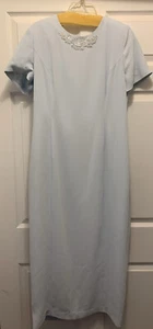 Vestido Formal Donna Morgan Madre de Novia Novio Azul Claro Cuentas Talla 12. Nuevo sin etiquetas - Imagen 1 de 6